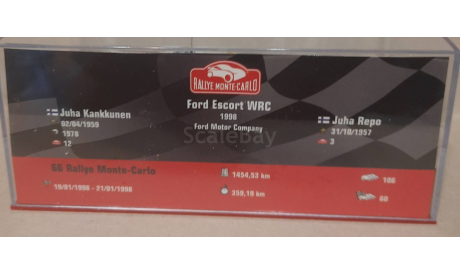 FORD ESCORT WRC    Rallye Monte -Carlo 1998   № 7, масштабная модель, Altaya Rally, scale43