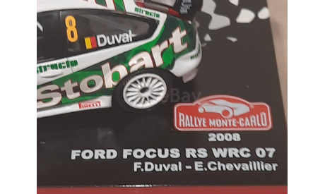 FORD  FOCUS RS WRC 07     Rallye Monte -Carlo 2008  № 8, масштабная модель, Altaya Rally, scale43