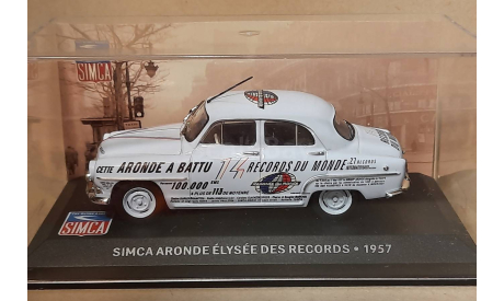 SIMCA     ARONDE ELYSEE DES RECORDS   1957, масштабная модель, Altaya, scale43