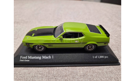 Ford Mustang Mach 1 1971 green (Minichamps) 1/43, масштабная модель, Mercury, scale43