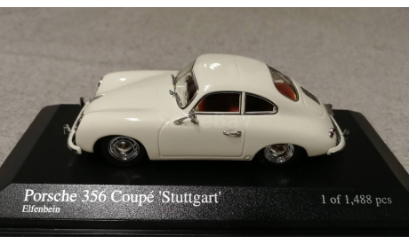 Porsche 356 coupe ’Stuttgart’ 1954 cream (Minichamps) 1/43, масштабная модель, scale43