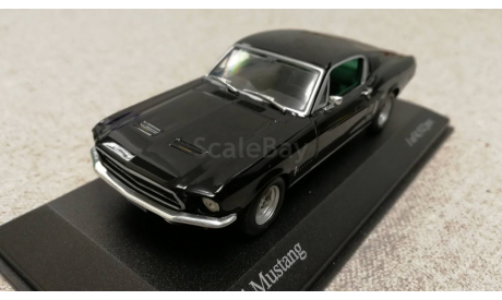 Ford Mustang fastback 2+2 1968 black (Minichamps), масштабная модель, 1:43, 1/43