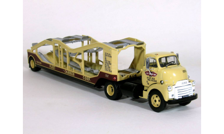 GMC 950 COE + полуприцеп автовоз, 1954 - Altaya American Truck - 1:43, масштабная модель, scale43