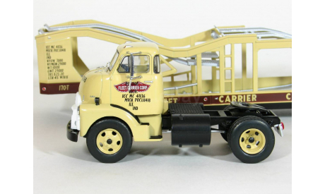 GMC 950 COE + полуприцеп автовоз, 1954 - Altaya American Truck - 1:43, масштабная модель, scale43