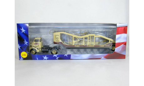GMC 950 COE + полуприцеп автовоз, 1954 - Altaya American Truck - 1:43, масштабная модель, scale43