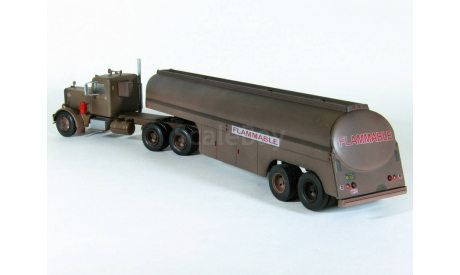 Peterbilt 281 6x2 + полуприцеп цистерна, FLAMMABLE, из к/ф ’Дуэль’, 1957 - Altaya American Truck - 1:43, масштабная модель, scale43