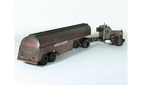 Peterbilt 281 6x2 + полуприцеп цистерна, FLAMMABLE, из к/ф ’Дуэль’, 1957 - Altaya American Truck - 1:43, масштабная модель, scale43