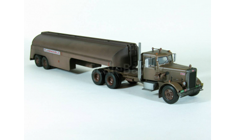 Peterbilt 281 6x2 + полуприцеп цистерна, FLAMMABLE, из к/ф ’Дуэль’, 1957 - Altaya American Truck - 1:43, масштабная модель, scale43