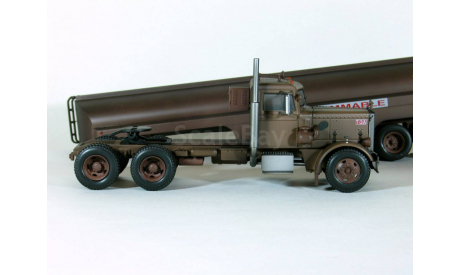 Peterbilt 281 6x2 + полуприцеп цистерна, FLAMMABLE, из к/ф ’Дуэль’, 1957 - Altaya American Truck - 1:43, масштабная модель, scale43