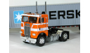 White Freightliner COE + полуприцеп контейнеровоз, MAERSK, 1979 - Altaya American Truck - 1:43, масштабная модель, 1/43