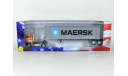 White Freightliner COE с п/прицепом контейнеровоз, MAERSK, 1979 - Altaya American Truck - 1:43, масштабная модель, scale43