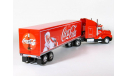 Kenworth T600 6x4 с п/прицепом фургон, Coca-Cola, 1986 - Altaya American Truck - 1:43, масштабная модель, scale43