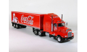 Kenworth T600 6x4 + полуприцеп фургон, Coca-Cola, 1986 - Altaya American Truck - 1:43, масштабная модель, scale43