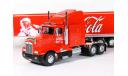 Kenworth T600 6x4 + полуприцеп фургон, Coca-Cola, 1986 - Altaya American Truck - 1:43, масштабная модель, scale43