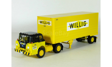 Ford Serie C, C-Series с п/прицепом фургон, WILLIG, 1984 - Altaya American Truck - 1:43, масштабная модель, scale43