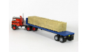 Mack Serie F, F-700 6x4 + полуприцеп платформа с паллетными бортами, 1973 - Altaya American Truck - 1:43, масштабная модель, scale43