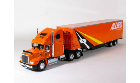 Freightliner FLD112, FLD 112 6x4 + полуприцеп фургон джамбо, 1990 - Altaya American Truck - 1:43, масштабная модель, scale43