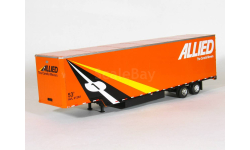 Полуприцеп 2-х осный фургон джамбо, ALLIED, orange, 1990 - Altaya American Truck - 1:43