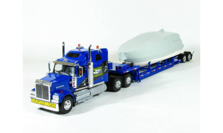 Western Star 4900 EX 6x4 с п/прицепом трал с лодкой, MARINE TRANSPORT, 1990 - Altaya American Truck - 1:43, масштабная модель, scale43