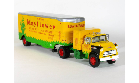 Chevrolet 9700 LCF (9100) + полуприцеп фургон, Mayflower, 1956 - Altaya American Truck - 1:43, масштабная модель, scale43