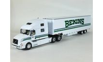 Volvo VNL 730 6x4 + полуприцеп фургон джамбо, white, 2010 - Altaya American Truck - 1:43, масштабная модель, scale43