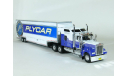 Kenworth W900 6x4 + прицеп фургон джамбо, PLYCAR, 1990 - Altaya American Truck - 1:43, масштабная модель, scale43