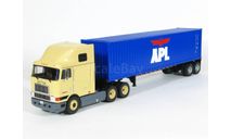 International Eagle 9800 COE Cabover 6x4 + полуприцеп контейнеровоз, APL, 1995 - Altaya American Truck - 1:43, масштабная модель, 1/43