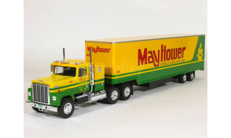 International Transtar 4370 6x4 + полуприцеп фургон джамбо, Mayflower, 1975 - Altaya American Truck - 1:43, масштабная модель, scale43