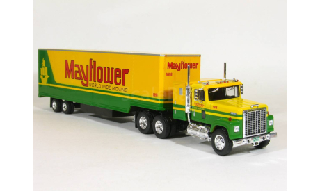 International Transtar 4370 6x4 + полуприцеп фургон джамбо, Mayflower, 1975 - Altaya American Truck - 1:43, масштабная модель, scale43