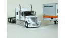 International Lonestar with 56’ Low Roof Sleeper (с низкой крышей) 6x4 + полуприцеп фургон, 2010 - Altaya American Truck - 1:43, масштабная модель, scale43