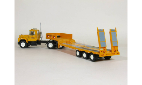 Mack Serie R (R-Series) 6x4 + полуприцеп трал, 1975 - Altaya American Truck - 1:43, масштабная модель, scale43