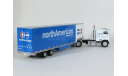 Freightliner FLA 9664 6x4 + полуприцеп фургон джамбо, NorthAmerican, 1985 - Altaya American Truck - 1:43, масштабная модель, scale43