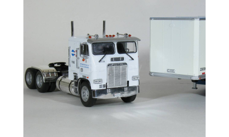 Freightliner FLA 9664 6x4 + полуприцеп фургон джамбо, NorthAmerican, 1985 - Altaya American Truck - 1:43, масштабная модель, scale43