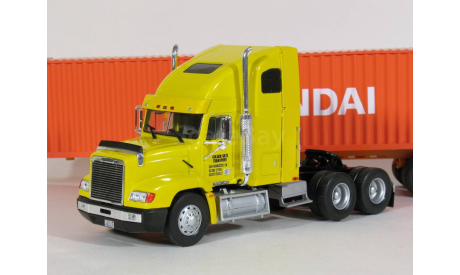Freightliner FLD 112 6x4 + полуприцеп контейнеровоз, HYUNDAI, 1993 - Altaya American Truck - 1:43, масштабная модель, scale43