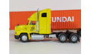 Freightliner FLD 112 6x4 + полуприцеп контейнеровоз, HYUNDAI, 1993 - Altaya American Truck - 1:43, масштабная модель, scale43