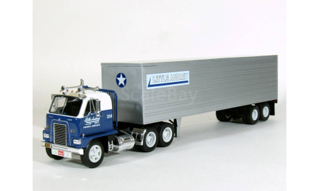 International Harvester DCOF-405 6x4 + полуприцеп фургон, 1957 - Altaya American Truck - 1:43, масштабная модель, scale43