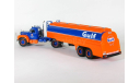 Mack B61T + полуприцеп цистерна, Gulf, 1953-1966 - Altaya тягачи мира - 1:43, масштабная модель, scale43