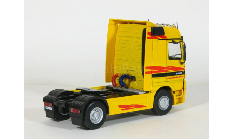 Mercedes-Benz Actros 1843 MK I + полуприцеп фургон рефрижератор, Pedigree, yellow, 1996-2002 - Altaya тягачи мира - 1:43, масштабная модель, scale43