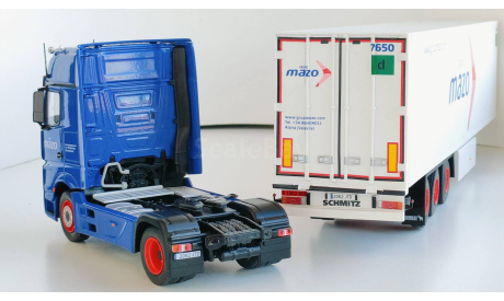 Mercedes-Benz Actros MP4 + полуприцеп фургон рефрижератор, 2017 - SALVAT - 1:43, масштабная модель, scale43
