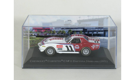 Chevrolet Corvette C3, Daytona 24Hrs, №11, Tony DeLorenzo-Don Yenko, 1971 - Altaya American Cars - 1:43, масштабная модель, scale43