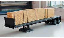 Полуприцеп 2-х осный платформа с досками, 2002 - Altaya American Truck - 1:43, масштабная модель, 1/43, Mack