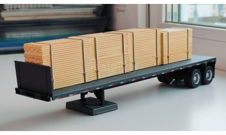 Полуприцеп 2-х осный платформа с досками, 2002 - Altaya American Truck - 1:43, масштабная модель, 1/43, Mack