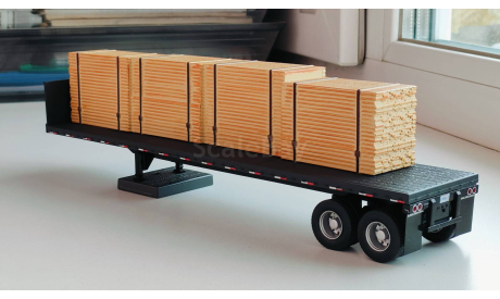Полуприцеп 2-х осный платформа с досками, 2002 - Altaya American Truck - 1:43, масштабная модель, 1/43, Mack