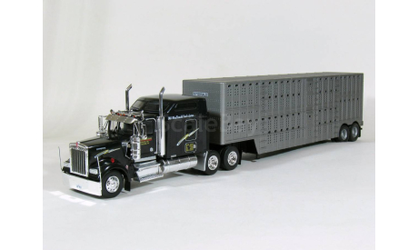 Kenworth W900 6x4 + полуприцеп скотовоз, 1990 - Altaya American Truck - 1:43, масштабная модель, scale43