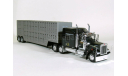 Kenworth W900 6x4 + полуприцеп скотовоз, 1990 - Altaya American Truck - 1:43, масштабная модель, scale43