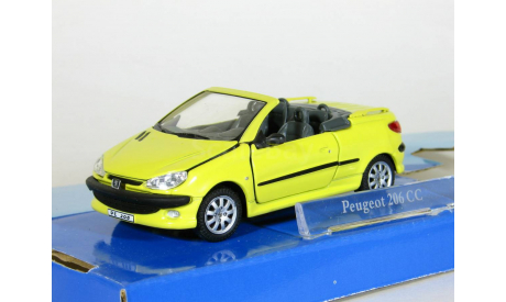 Peugeot 206 CC Open Top, light yellow - Cararama ранняя - 1:43, масштабная модель, scale43, Bauer/Cararama/Hongwell