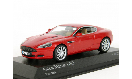 Aston Martin DB9, red met., 2003 - Minichamps - 1:43, масштабная модель, scale43