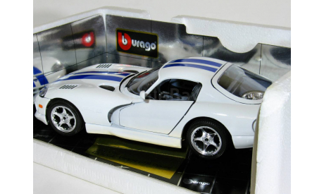 Dodge Viper GTS Coupe, white - Bburago (Made in Italy) - 1:18, масштабная модель, scale18