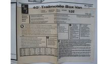 Инструкция по сборке 40’ Trailmobile Box Van, 2-х осный п/прицеп фургон - AMT - 1:32, литература по моделизму