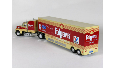 Ford LTL 9000 A 6x4 + полуприцеп фургон джамбо, Folgers, 1976 - Altaya American Truck - 1:43, масштабная модель, scale43